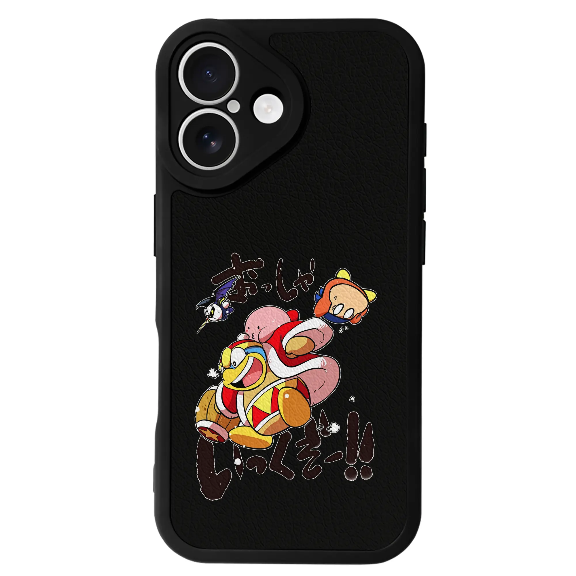 星のカービィ グッズ デデデ大王 - IPhone 16シリーズ対応 ・ シリコンスマホケース ・ レザー調 ・ 高精度フィット ・ 耐衝撃 ・ ワイヤレス充電対応 ・ 精密カット